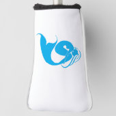 Blue Mermaid Silhouette Logo Golfheadcover (Draai 90)