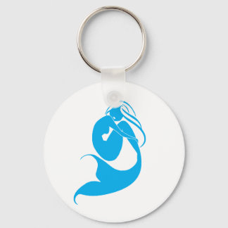 Blue Mermaid Silhouette Logo Sleutelhanger