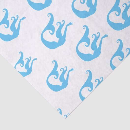 Blue Mermaid Silhouette Tissuepapier (Detail)
