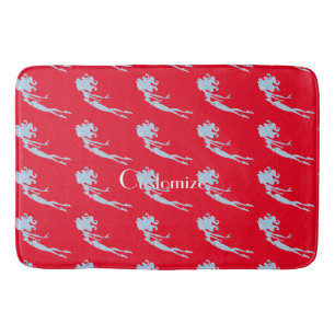 Blue Mermaid Swimmer Thunder_Cove Badmat