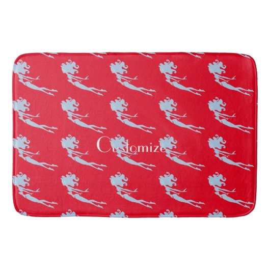 Blue Mermaid Swimmer Thunder_Cove Badmat (Voorkant)