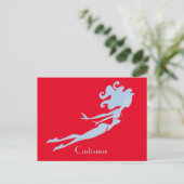 Blue Mermaid Swimmer Thunder_Cove Briefkaart (Staand voorkant)