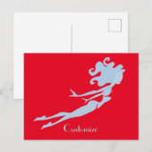 Blue Mermaid Swimmer Thunder_Cove Briefkaart (Voorkant / Achterkant)