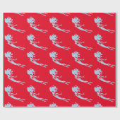 Blue Mermaid Swimmer Thunder_Cove Cadeaupapier (Vlak)