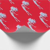 Blue Mermaid Swimmer Thunder_Cove Cadeaupapier (Hoek)