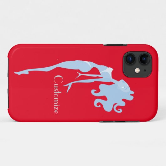 Blue Mermaid Swimmer Thunder_Cove Case-Mate iPhone Case (Achterkant (horizontaal))