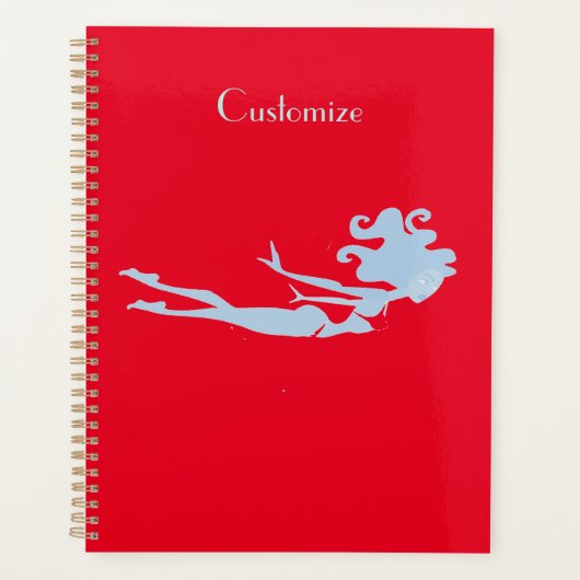Blue Mermaid Swimmer Thunder_Cove Planner (Voorkant)