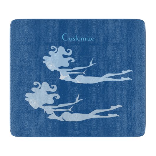 Blue Mermaid Swimmer Thunder_Cove Snijplank (Voorkant)