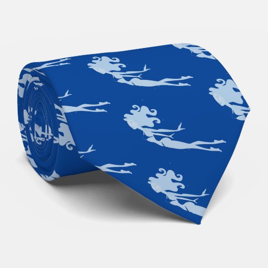 Blue Mermaid Swimmer Thunder_Cove Stropdas (Opgerold)