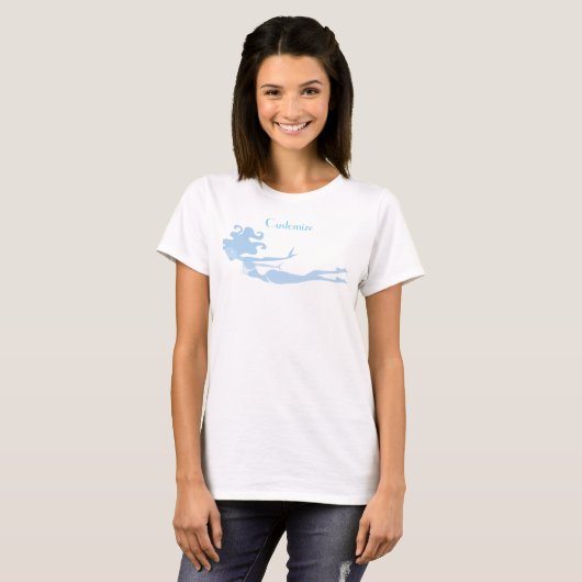 Blue Mermaid Swimmer Thunder_Cove T-shirt (Voorkant volledig)