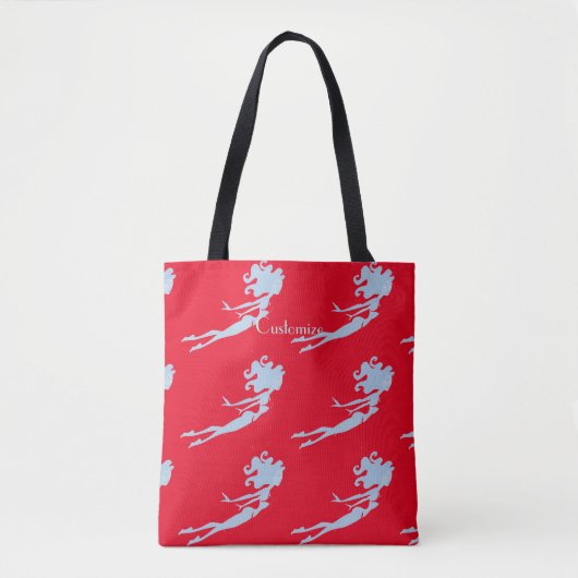 Blue Mermaid Swimmer Thunder_Cove Tote Bag (Voorkant)