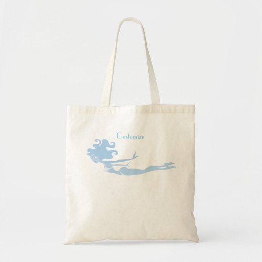 Blue Mermaid Swimmer Thunder_Cove Tote Bag (Voorkant)