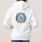 Blue Mermaid Waterverf Hoodie (Achterkant)