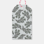 Blue Merry Christmas  Xmas Ornamenten Cadeaulabel (Achterkant)