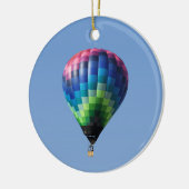 Blue Merry kerst Gooberfish Hot Air ballon Keramisch Ornament (Links)