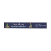 Blue Merry kerstbomen Return Address (Individueel)