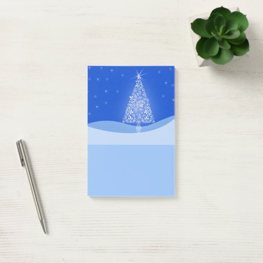 Blue Merry kerstboom Sterrennacht Post it Post-it® Notes (Kantoor)