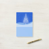 Blue Merry kerstboom Sterrennacht Post it Post-it® Notes (Op bureau)
