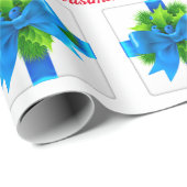 Blue Merry kerstcadeau Cadeaupapier (Rol Hoek)