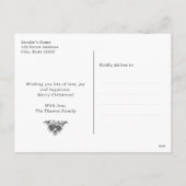 Blue Merry kerstfeestay Briefkaart (Achterkant)