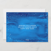 Blue Merry Kerstmis overlay Holiday Foto Feestdagenkaart (Achterkant)