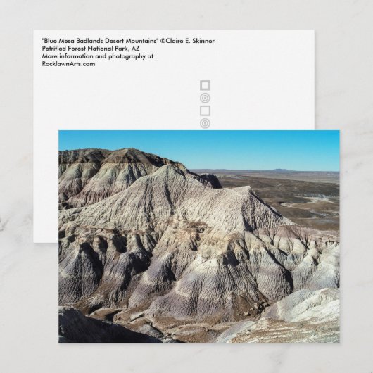 Blue Mesa Badlands, Nationaal park Versteend Woud Briefkaart (Voorkant / Achterkant)