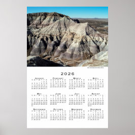 Blue Mesa Badlands Woestijn Bergen 2026 Agenda Poster