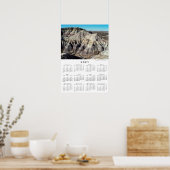 Blue Mesa Badlands woestijngebergte 2021 kalender Poster (Keuken)