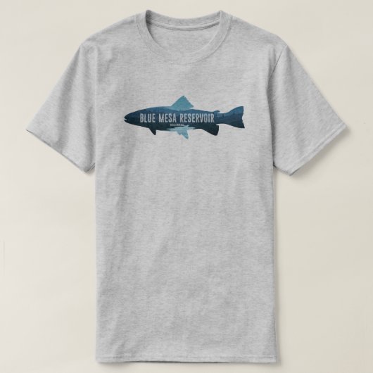 Blue Mesa Reservoir Colorado Fish T-shirt (Design voorkant)