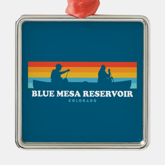 Blue Mesa Reservoir Colorado kano Metalen Ornament (Voorkant)