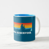 Blue Mesa Reservoir Colorado kano Tweekleurige Koffiemok (Voorkant rechts)