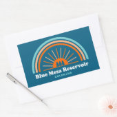 Blue Mesa Reservoir Colorado Rainbow Rechthoekige Sticker (Envelop)