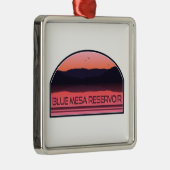 Blue Mesa Reservoir Colorado Red Sunrise Metalen Ornament (Rechts)