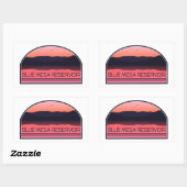 Blue Mesa Reservoir Colorado Red Sunrise Rechthoekige Sticker (Vel)