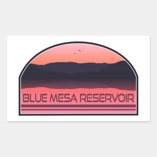 Blue Mesa Reservoir Colorado Red Sunrise Rechthoekige Sticker (Voorkant)