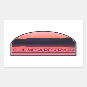 Blue Mesa Reservoir Colorado Red Sunrise Rechthoekige Sticker