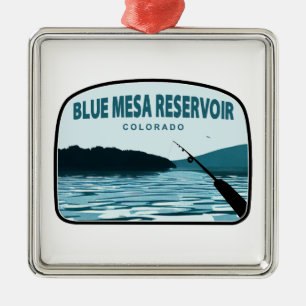 Blue Mesa Reservoir Colorado Vist Rod Metalen Ornament