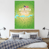Blue Mesa Reservoir, Gunnison, Gunnison County Map Canvas Afdruk (Insitu (Slaapkamer))