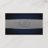 Blue Mesh | Banner met metalen borstel Visitekaartje (Achterkant)