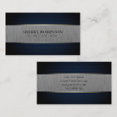 Blue Mesh | Banner met metalen borstel Visitekaartje (Voorkant / Achterkant)