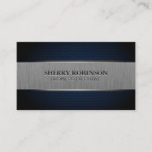 Blue Mesh | Banner met metalen borstel Visitekaartje (Voorkant)