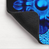 Blue Metal Flower Muismat (Hoek)