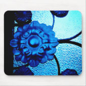 Blue Metal Flower Muismat (Voorkant)