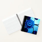Blue Metal Flower Notitieboek (Binnen)