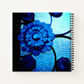 Blue Metal Flower Notitieboek (Achterkant)