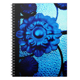 Blue Metal Flower Notitieboek