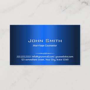 Blue Metal Marriage Counseling Visitekaartje