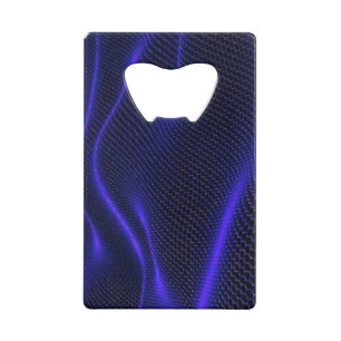 Blue Metal Mesh look Bottle Opener Creditkaart Flessenopener