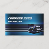 Blue Metal Mustang auto Visitekaartje (Voorkant)
