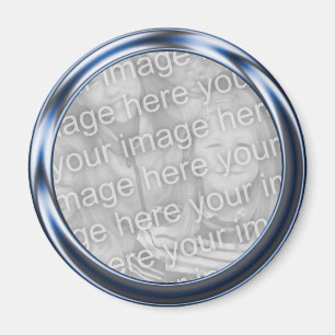 Blue Metal Photo Lijst Magneet